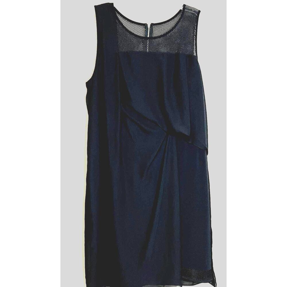 Lane Bryant black dress 18/20 draped mesh top